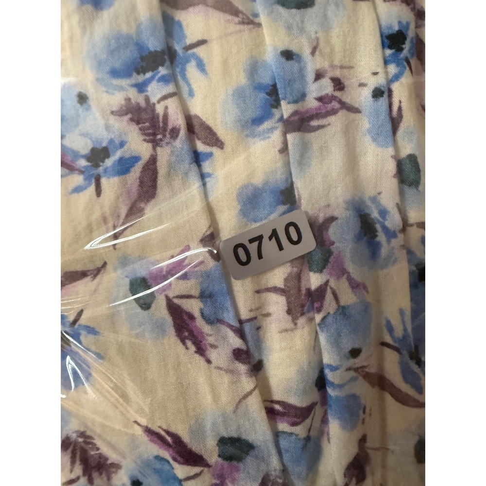 Something Navy Floral Smocked Waist Maxi Dress Cottagecore XS 100% Cotton - Picture 9 of 9